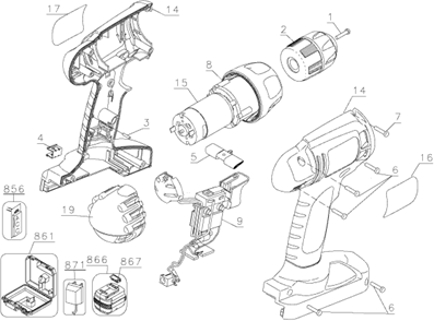 Part Location Diagram of 5102586-04 DeWALT VSR Switch